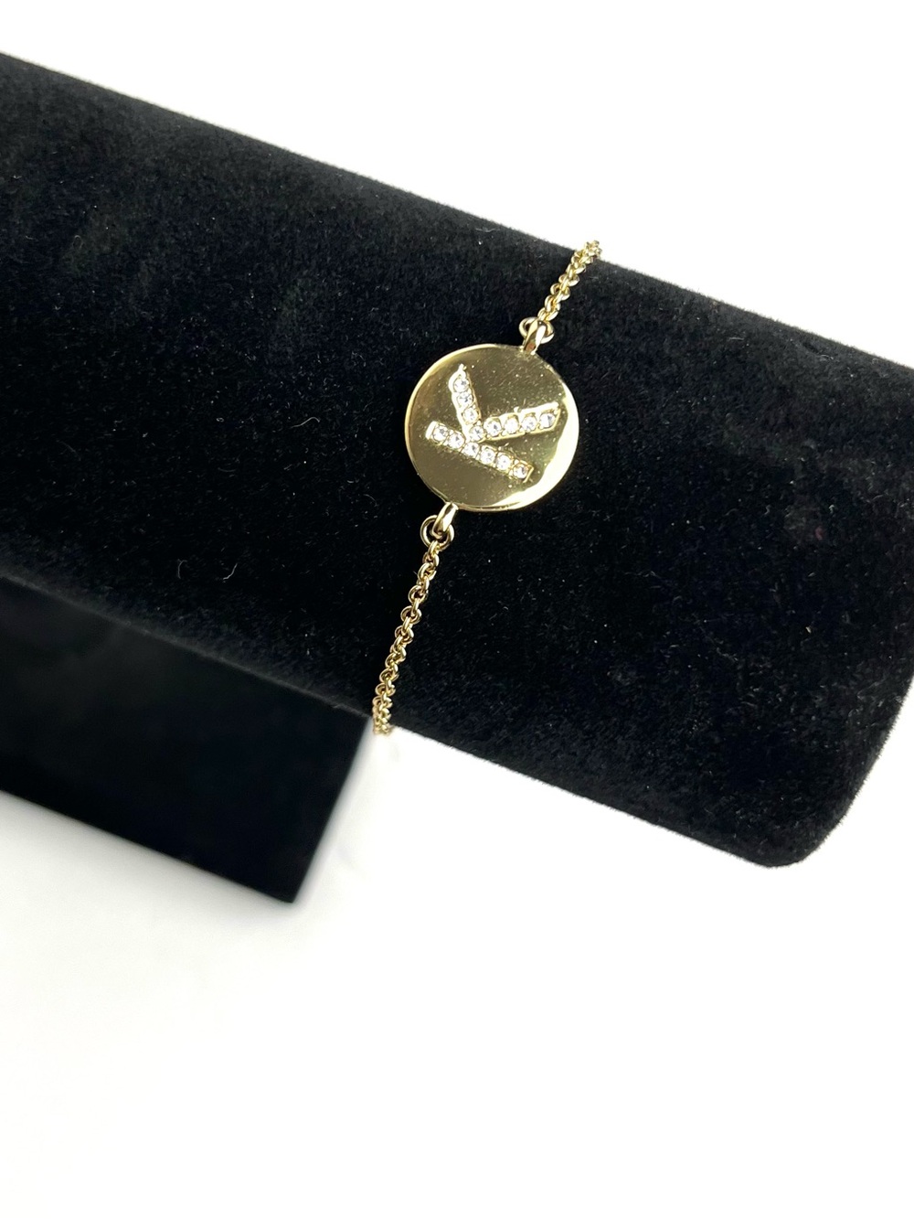 Kate Spade Initial K Bling Circle Gold Bracelet Women One In A Million Message